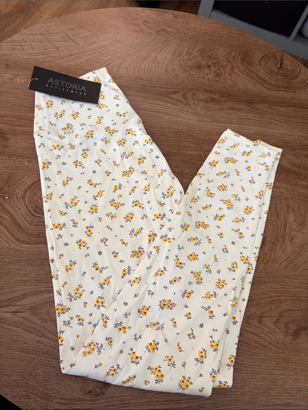 Astoria White Jeggings with Yellow Floral Print